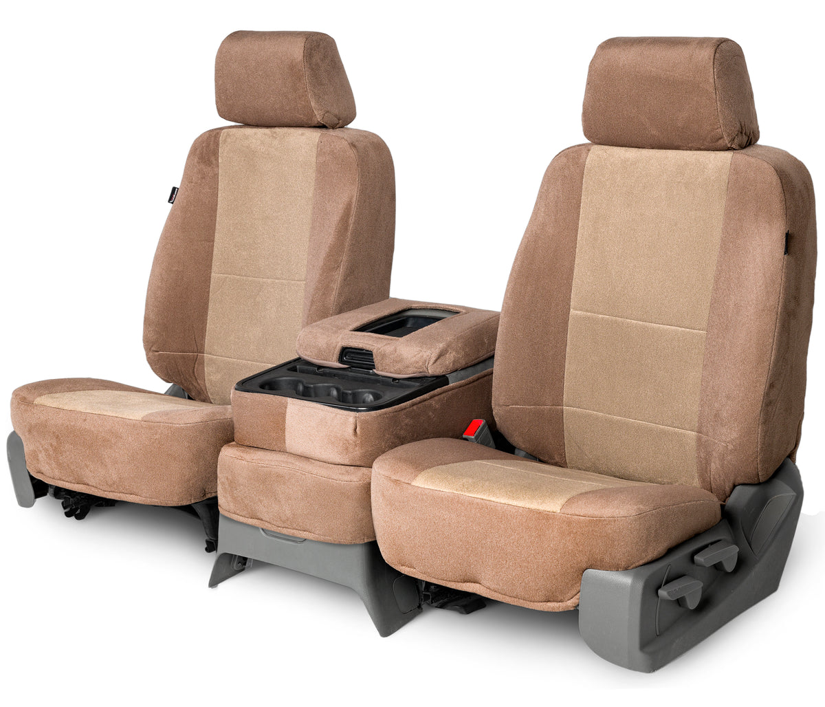 Dorchester Custom Seat Covers - Taupe and Tan - Middle Seat