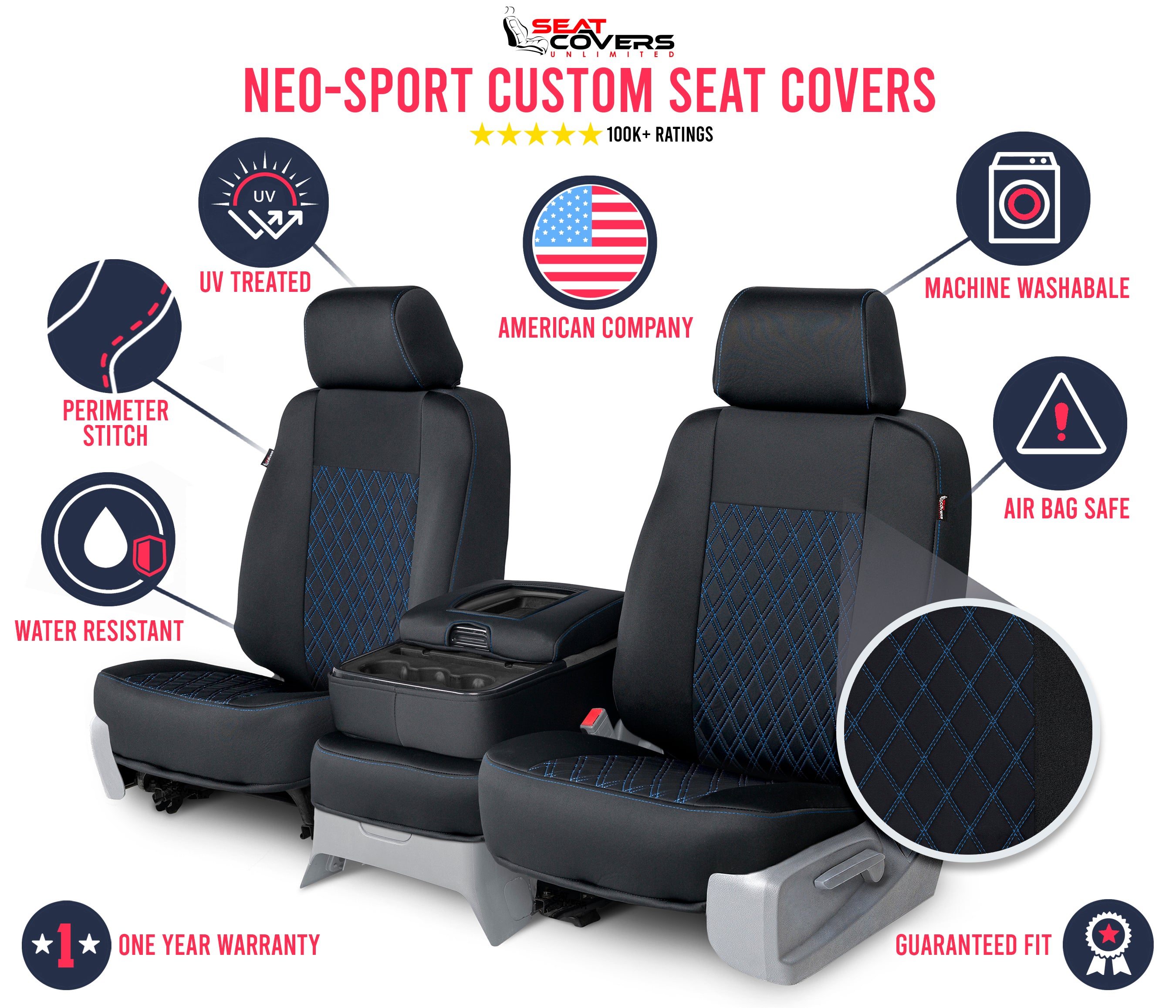 Neo-Sport - Quilted Custom Seat Covers