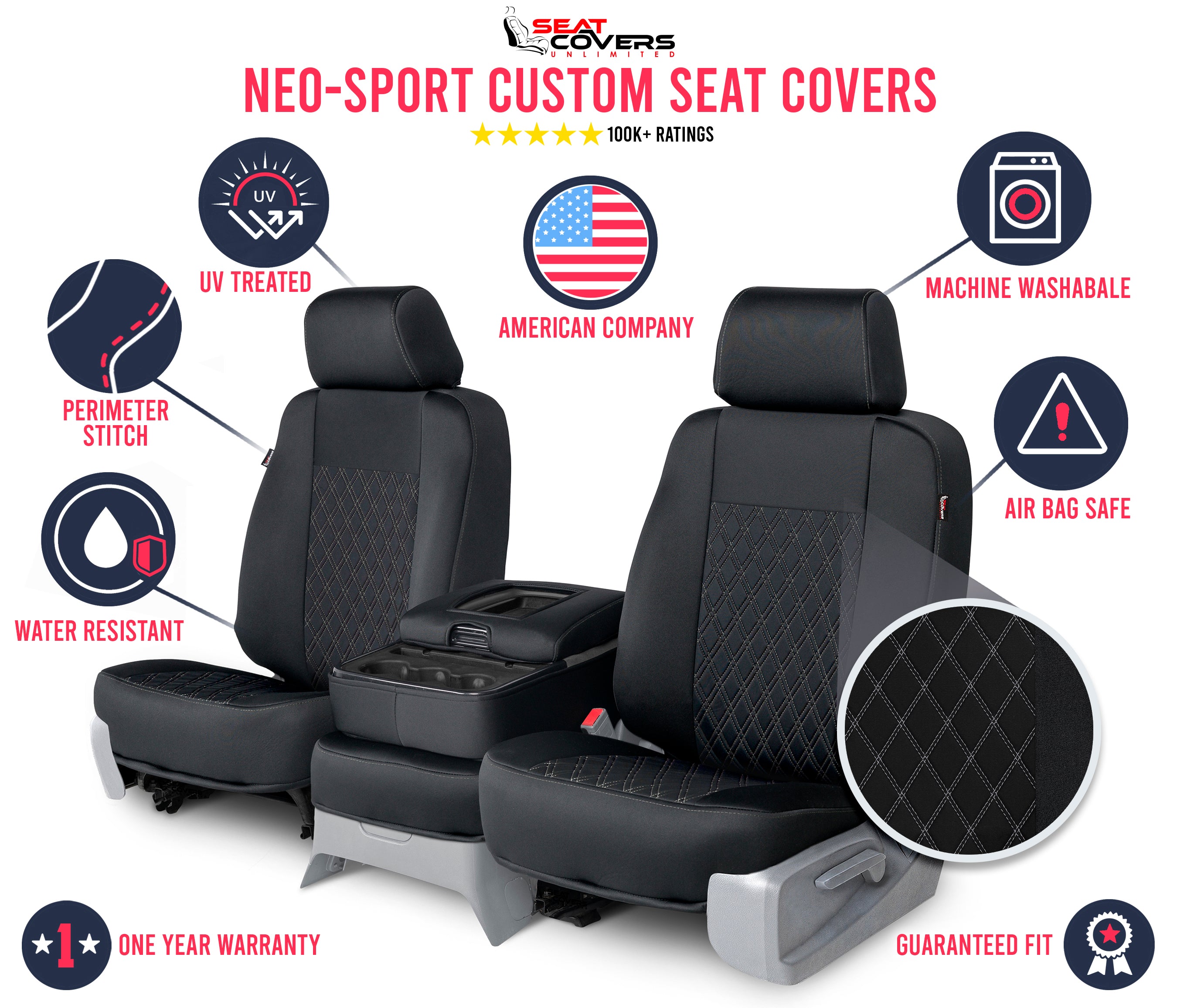 Neo-Sport - Quilted Custom Seat Covers