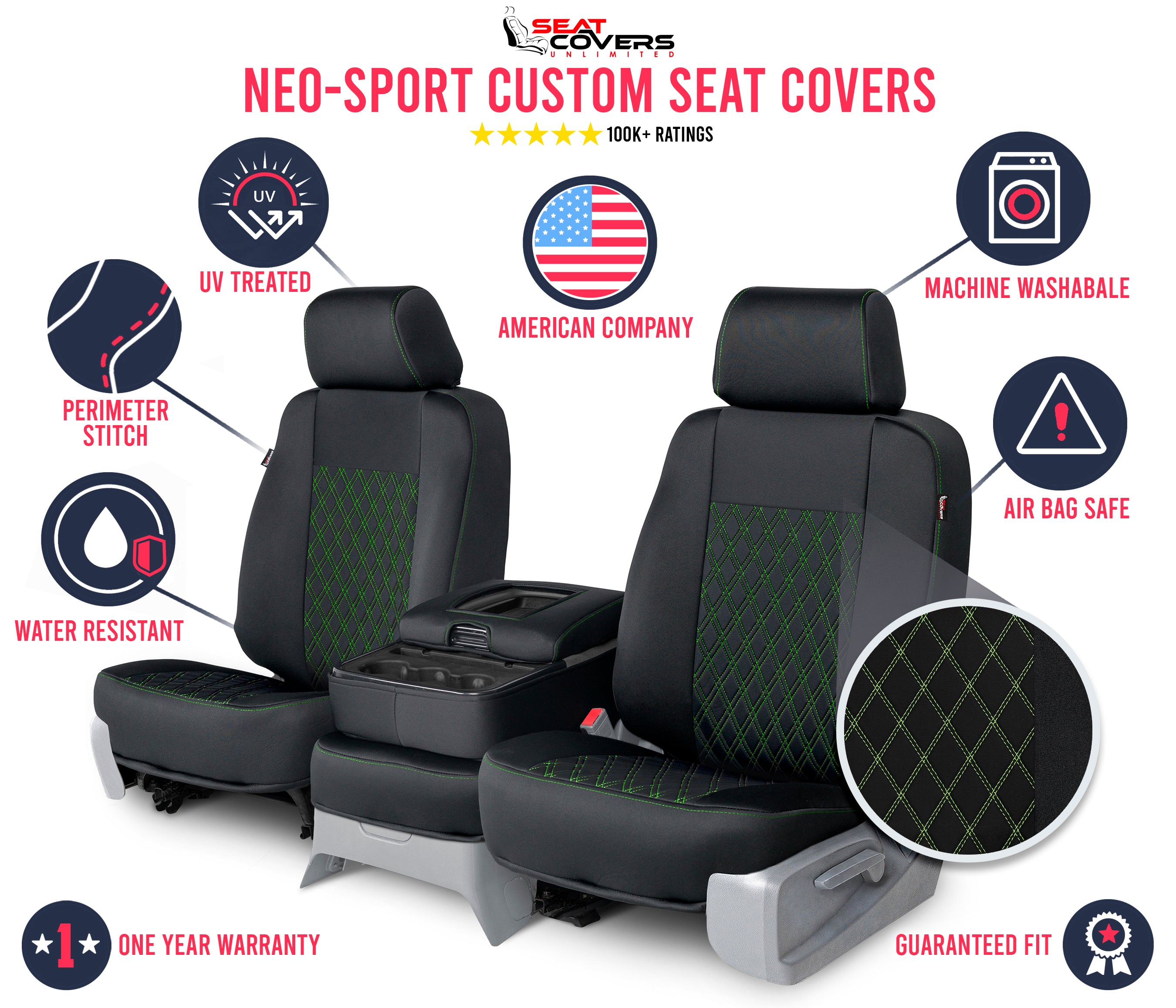 Neo-Sport - Quilted Custom Seat Covers