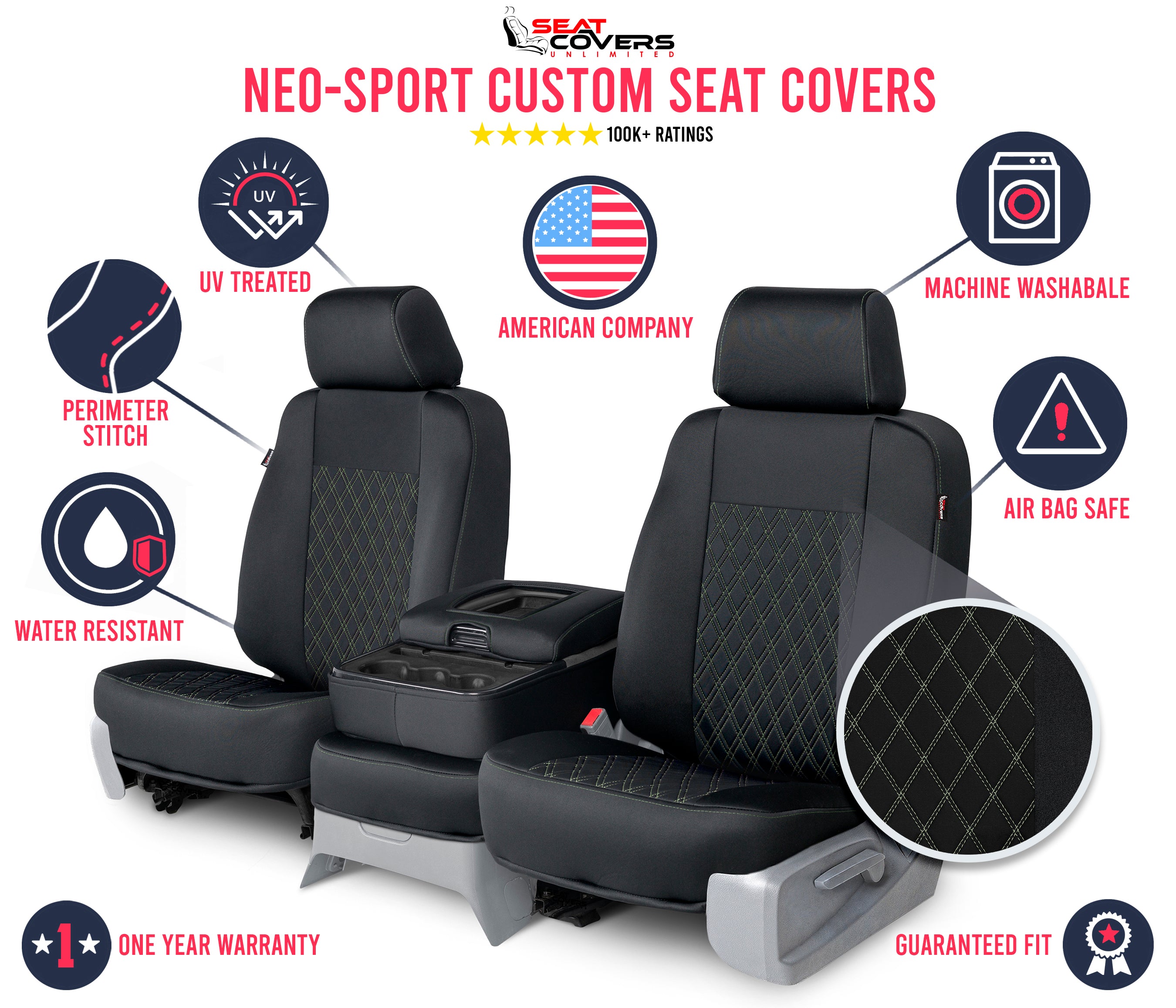 Neo-Sport - Quilted Custom Seat Covers