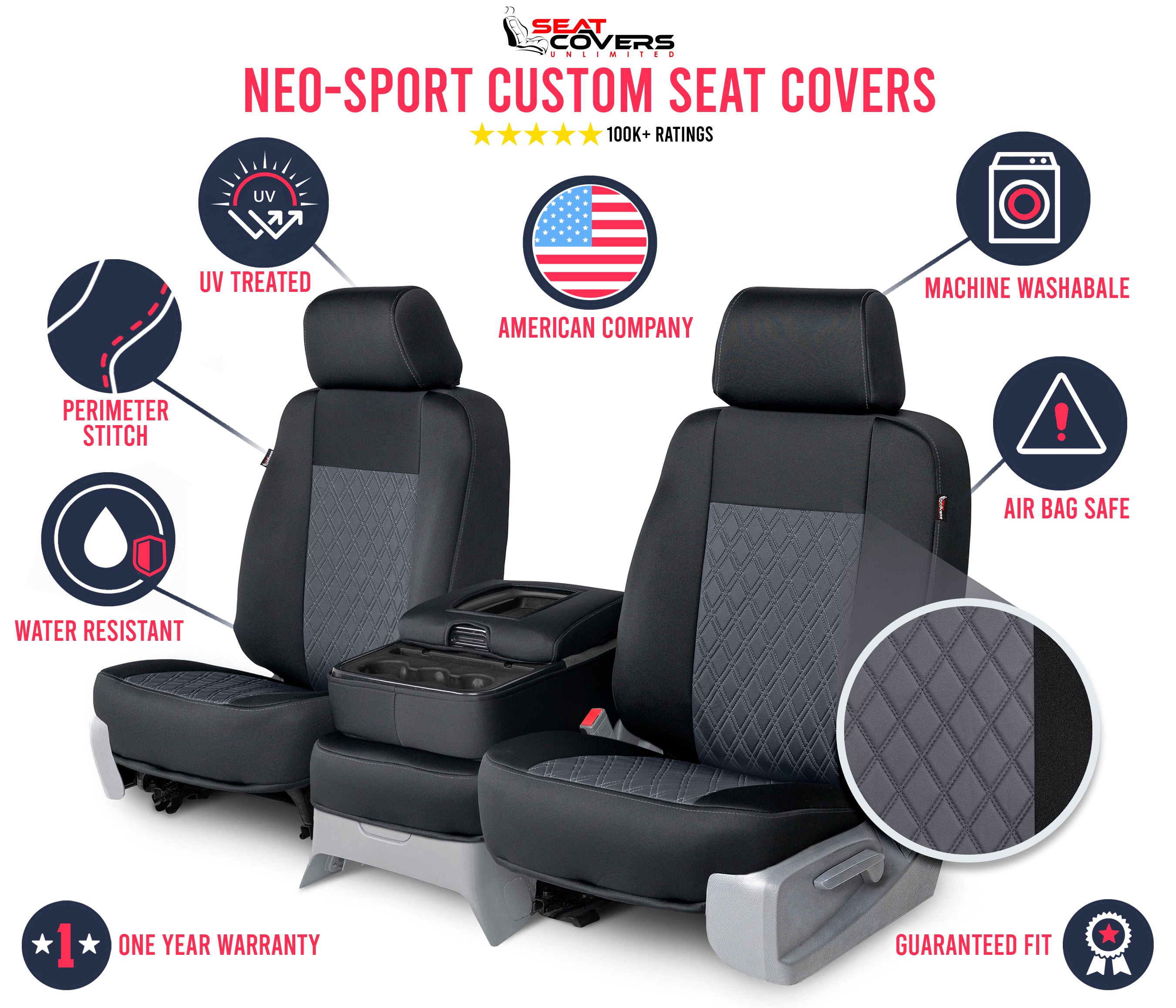 Neo-Sport - Quilted Custom Seat Covers