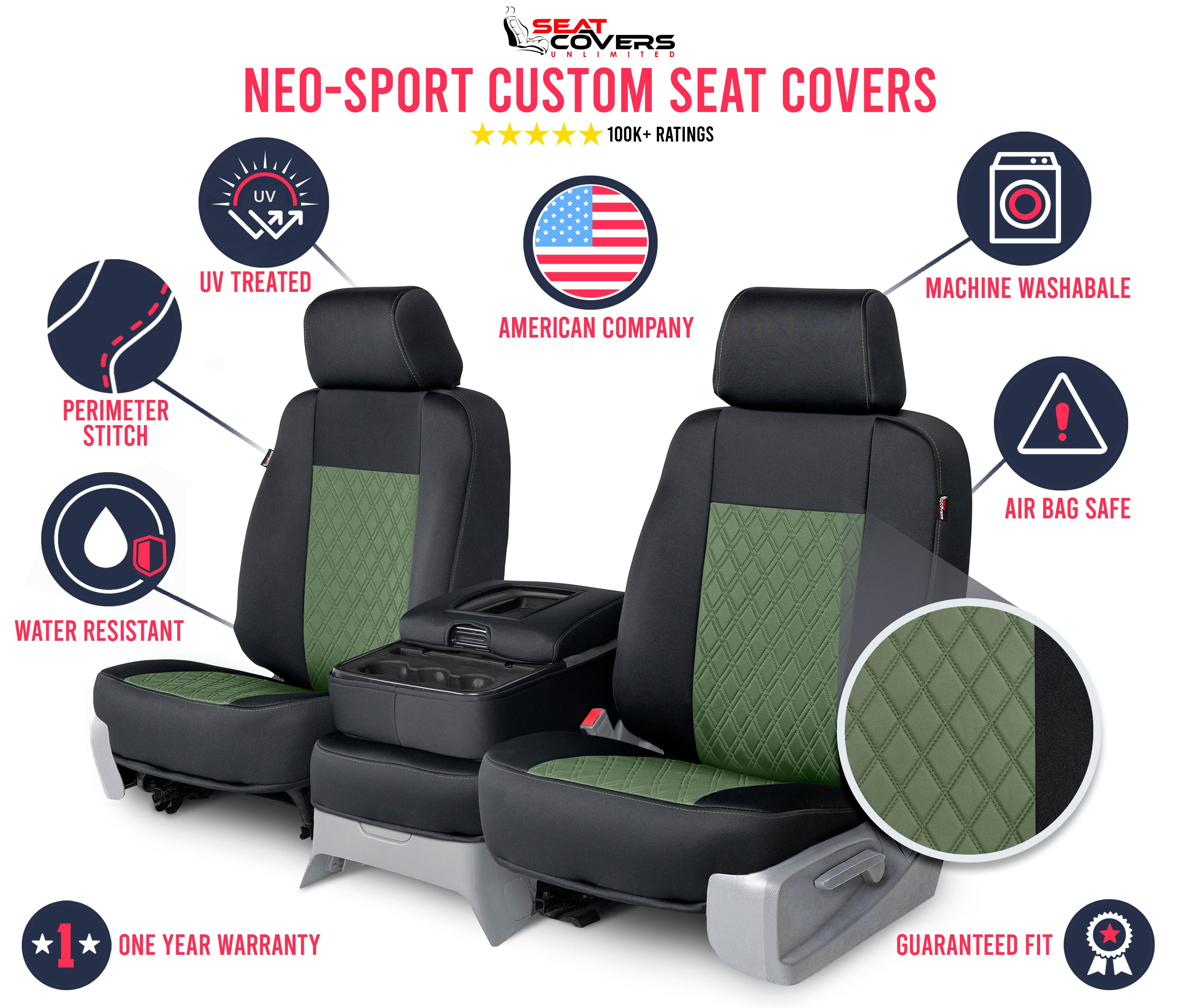 Neo-Sport - Quilted Custom Seat Covers