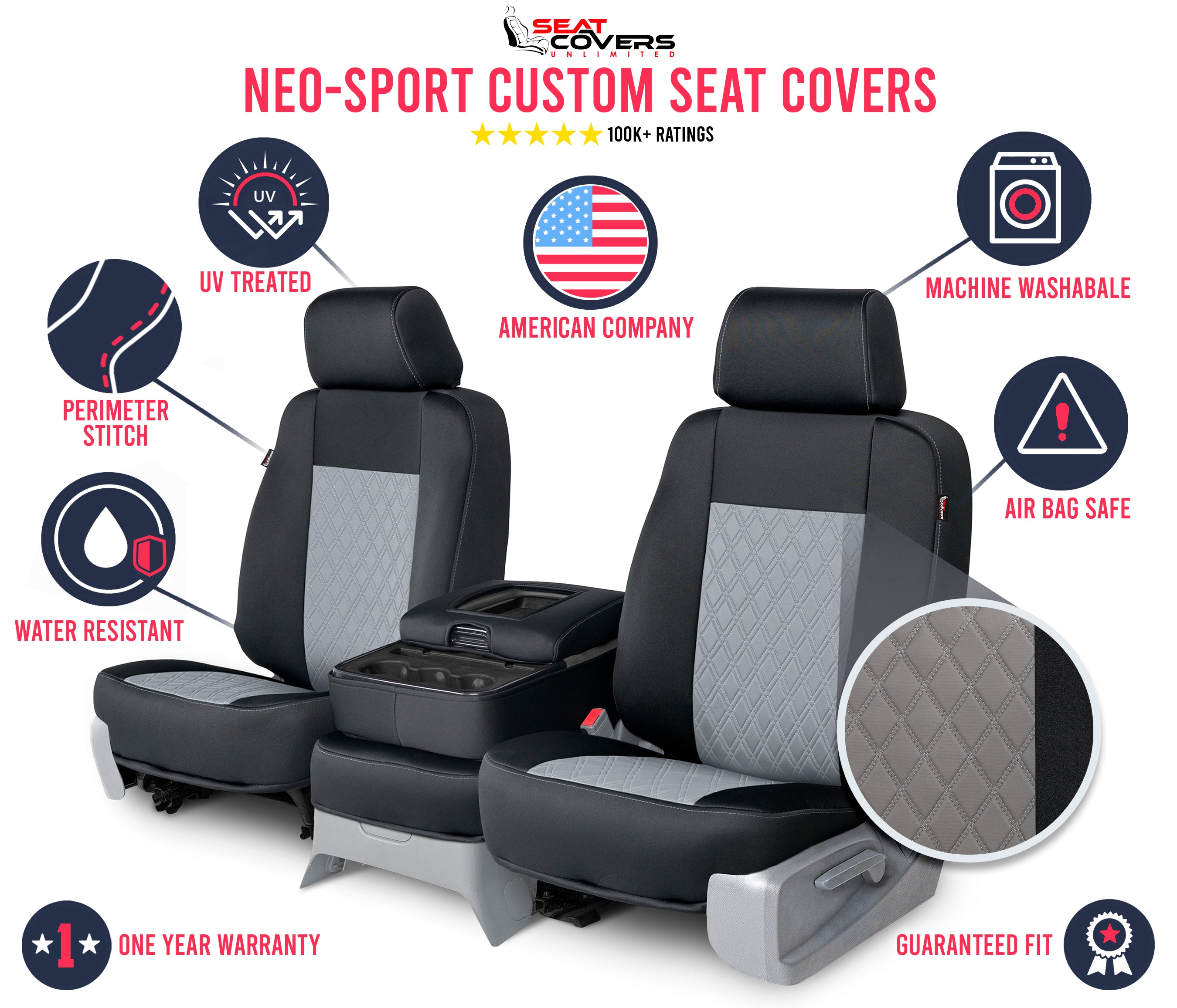 Neo-Sport - Quilted Custom Seat Covers