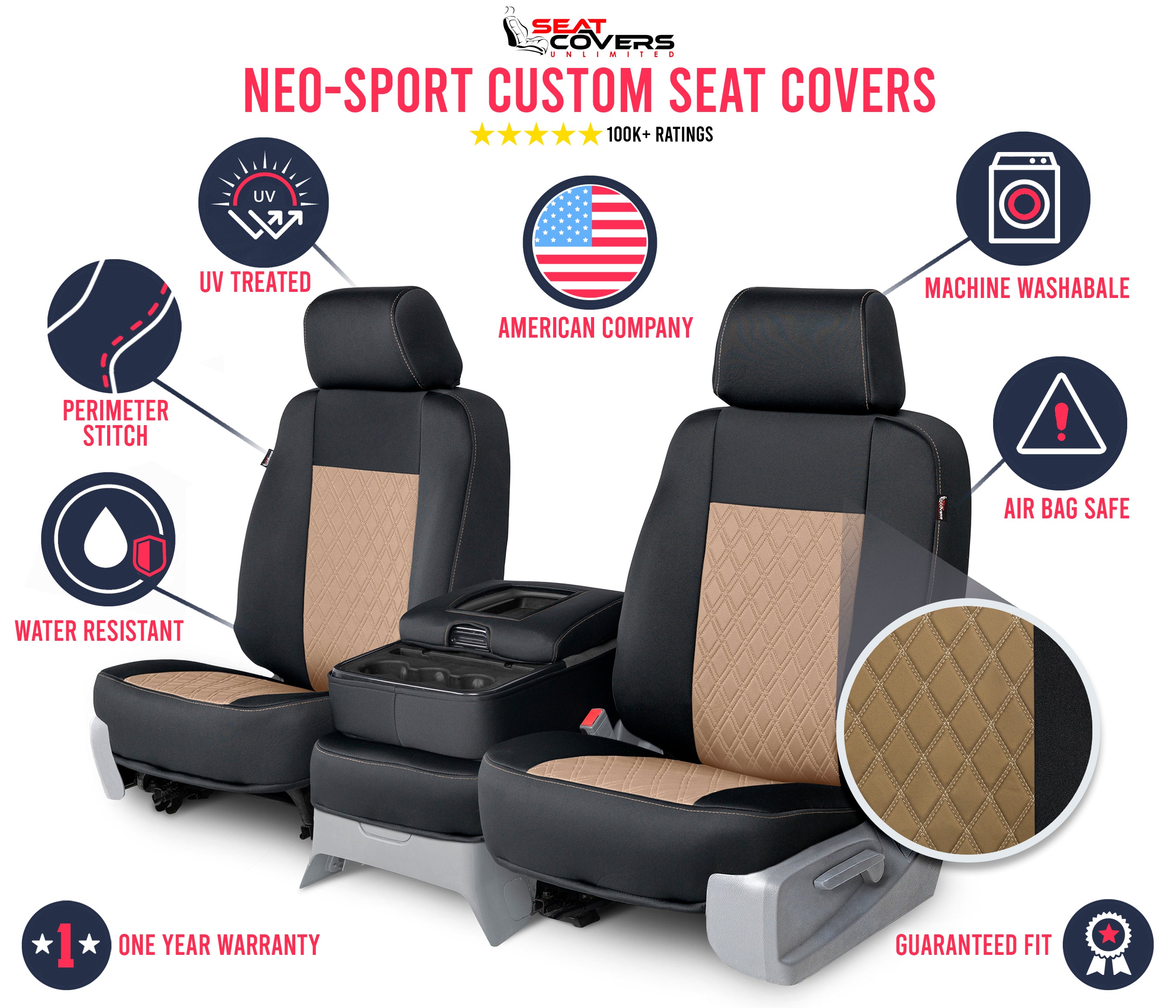 Neo-Sport - Quilted Custom Seat Covers