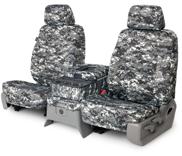 Digital camouflage custom seat covers in Grey