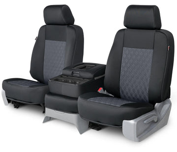 Neo-sport quilted custom seat covers in Charcoal Diamond Stitching