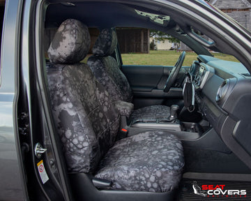 Sirphis camouflage custom seat covers in Muddy Girl