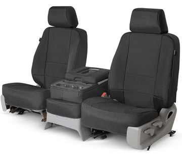 Two tone canvas custom seat covers in Black