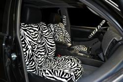 Toyota 4runner Zebra Velour Wide Stripe Black Seat Seat Covers