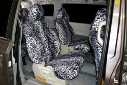 Toyota Sienna Leopard Velour Charcoal Mid Seat Seat Covers