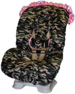 Daddy Camo Pink Trim Toddler Car Seat Cover