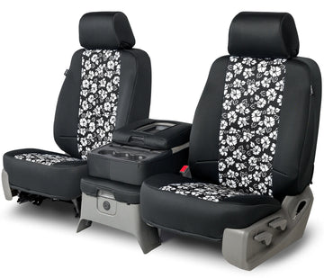 Neo-hawaiian custom seat covers black middle seat in Black