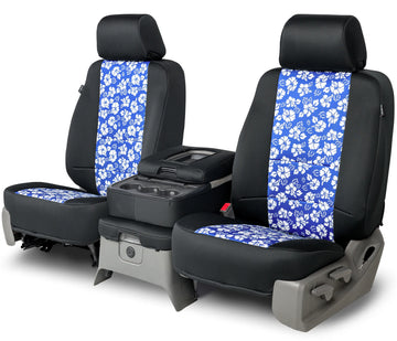 Neo-hawaiian custom seat covers blue middle seat in Blue
