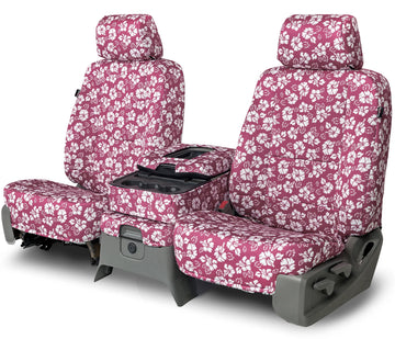 Neo-hawaiian custom seat covers full pink pattern rear seat in Full Pink Pattern