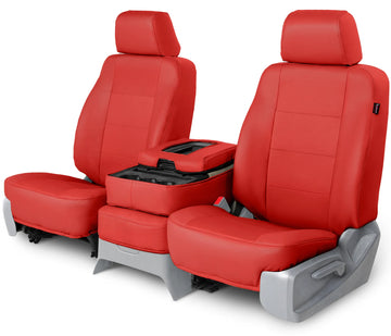 Leatherette custom seat covers red rear seat in Red