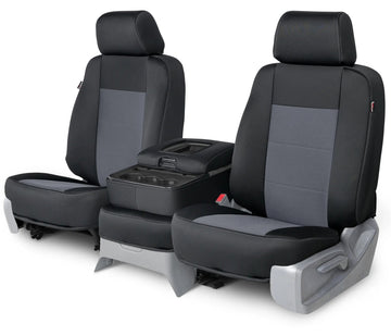 Neo-sport custom seat covers black and charcoal front seat in Black and Charcoal