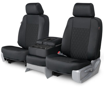 Neo-sport quilted custom seat covers black diamond stitching middle seat in Black Diamond Stitching