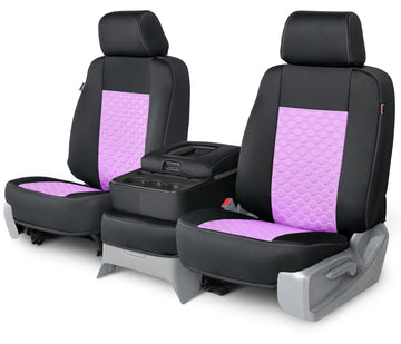 Neo-sport quilted custom seat covers pink hexagon stitching middle seat in Pink Hexagon Stitching