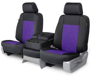 Neo-sport quilted custom seat covers purple hexagon stitching middle seat in Purple Hexagon Stitching