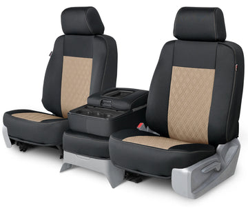 Neo-sport quilted custom seat covers tan diamond stitching middle seat in Tan Diamond Stitching