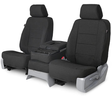 Tweed custom seat covers black front seat in Black