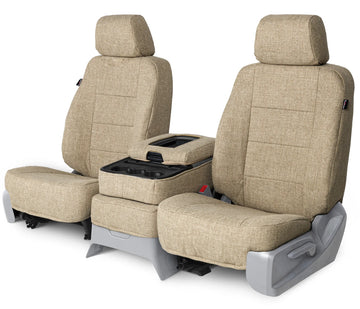 Tweed custom seat covers tan middle seat in Tan