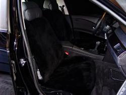 BMW 530i Black Genuine Sheepskin Seat Seat Covers