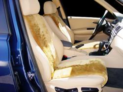 BMW X3 Camel Vest Sheepskin Seat Seat Covers