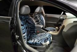 Chevy Malibu Tiger Fur Blue Seat Seat Covers