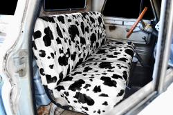 Chevy Pickup Black Cow Velour Seat Seat Covers
