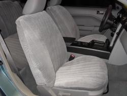 Ford Mustang Silver Vel Quilt Seat Seat Covers
