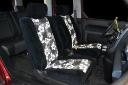 Honda Element 2tone Velour Black With Grey Hawaiian Insert Seat Seat Covers