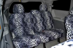 Toyota Sienna Leopard Velour Charcoal Rear Seat Seat Covers