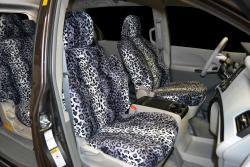 Toyota Sienna Leopard Velour Charcoal Seat Seat Covers